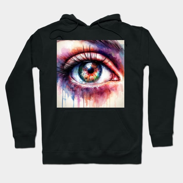 Psychedelic looking abstract illustration of an eye Hoodie by WelshDesigns